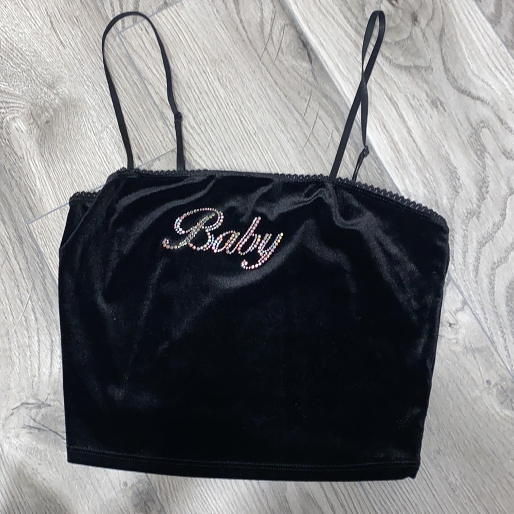 Forever 21 - Crystal / rhinestone “ baby “ tank top